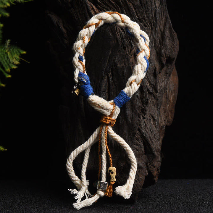 BWOOOH Tibet Zakiram Goddess of Wealth Thangka Handmade Luck Bracelet | spiritual healing bracelet