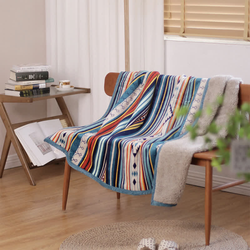 BWOOOH Geometric Warm Soft Bed Throw Blanket