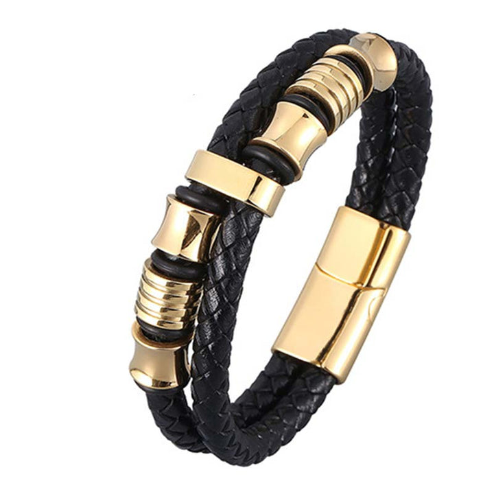 BWOOOH Layered Leather Weave Fortune Bracelet