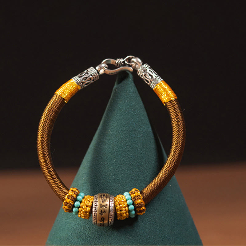 BWOOOH Handmade Tibetan Amulet King Kong Knot Luck Protection Braided Bracelet