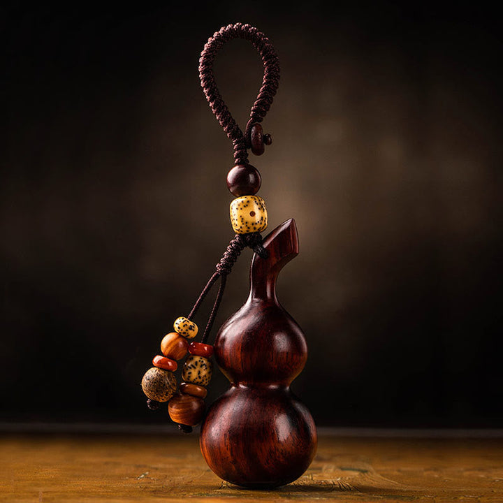 BWOOOH Tibetan Ebony Small Leaf Red Sandalwood Gourd Luck