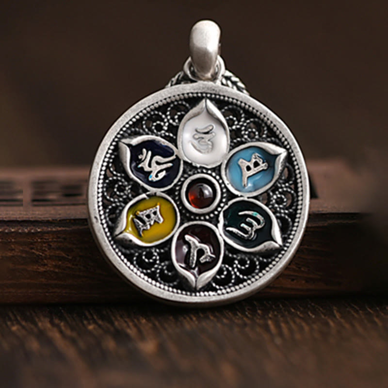 BWOOOH Tibetan Om Mani Padme Hum Purity Necklace Pendant