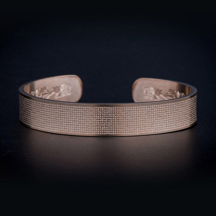 BWOOOH Shurangama Mantra Engraving Titanium Steel Blessing Bracelet  -  natural stone crystal healing bracelet for spiritual...