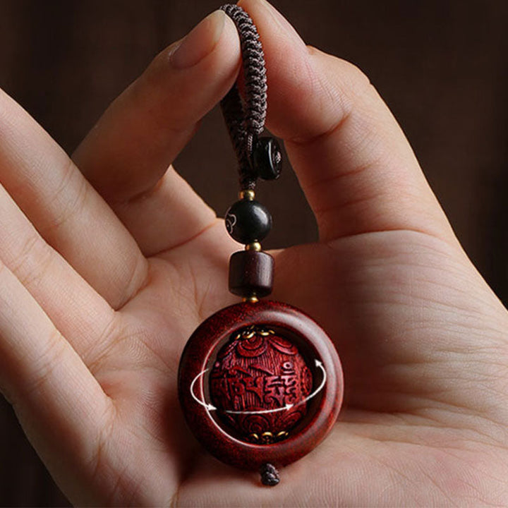 BWOOOH Tibetan Small Leaf Red Sandalwood Ebony Luck Prote