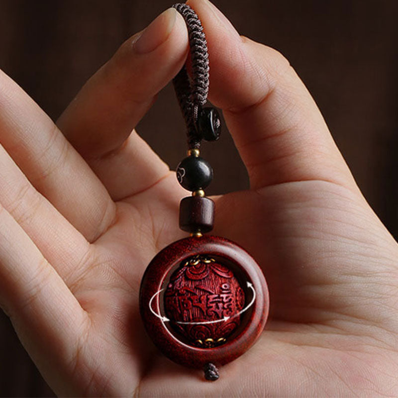 BWOOOH Tibetan Small Leaf Red Sandalwood Ebony Luck Prote