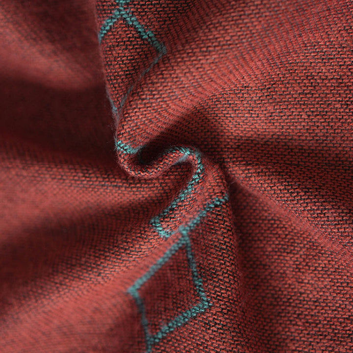 BWOOOH Tibetan Shawl Striped Diamond Pattern Winter Warm 