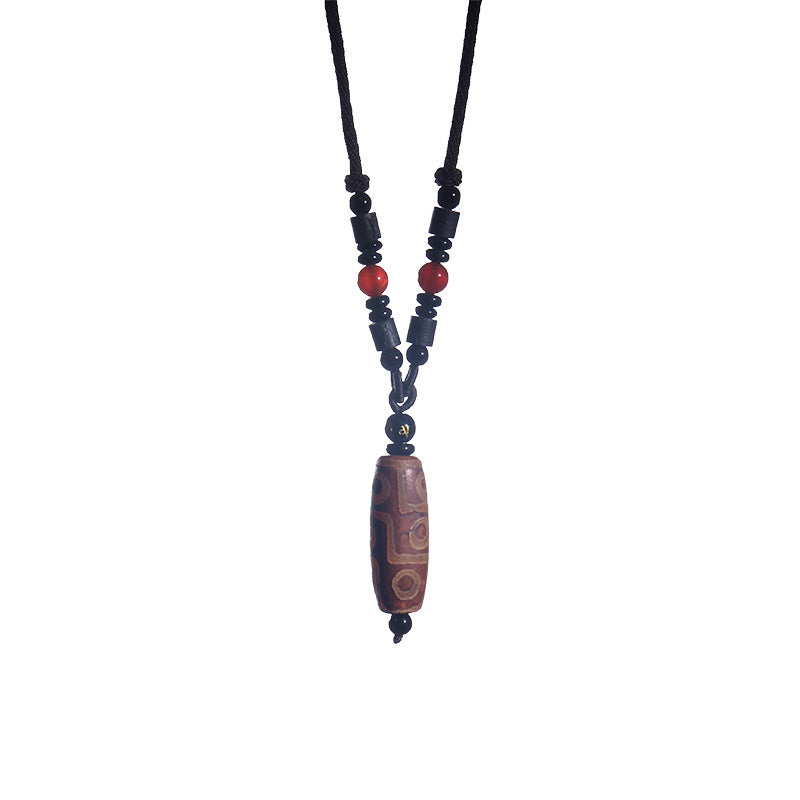 Buddha Stones Tibetan Nine-Eye Dzi Bead Wealth Necklaces &amp; Pendants (Extra 35% Off | USE CODE: FS35)