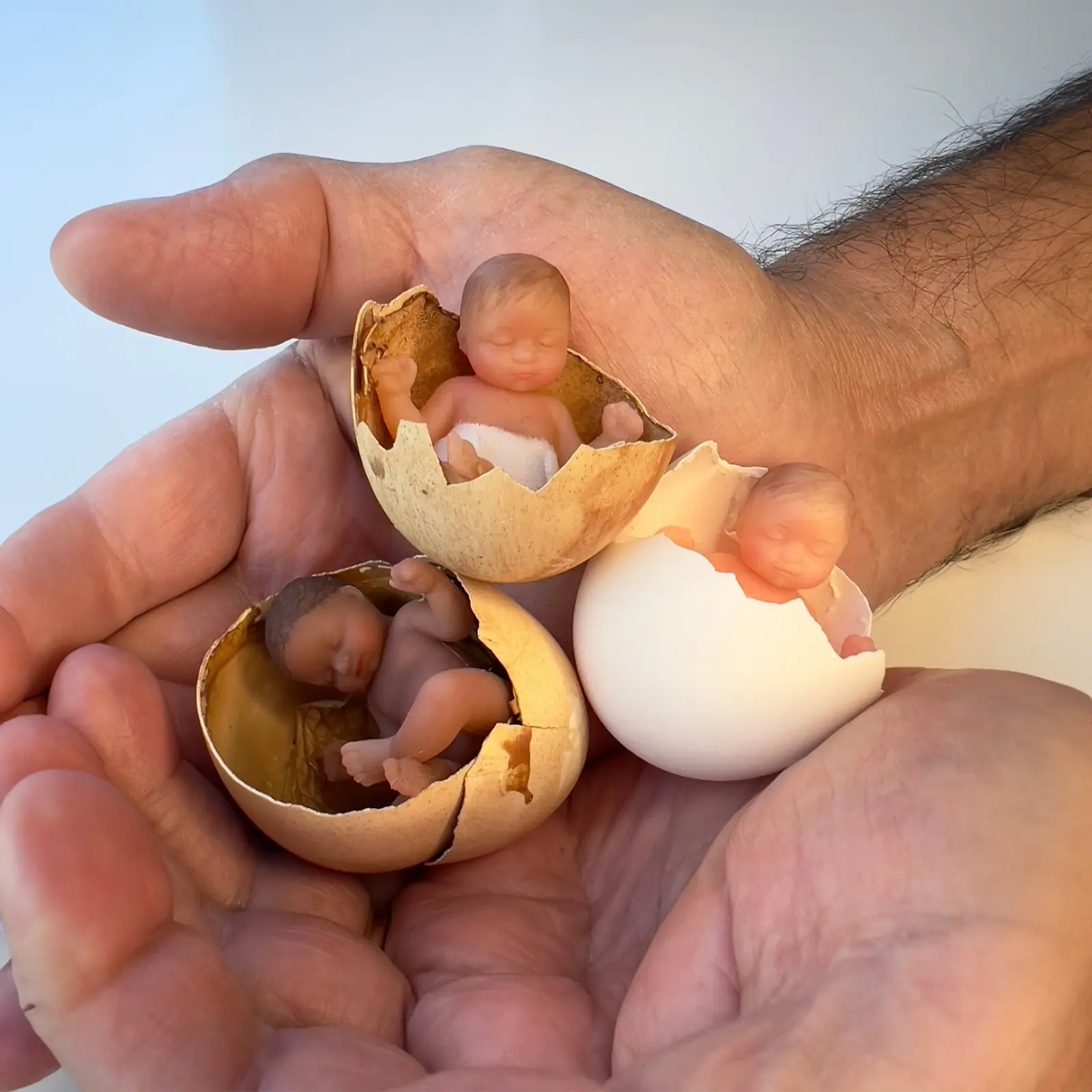 3 Inches Mini Clement Full Body Silicone Bendable Reborn Baby Girl Doll