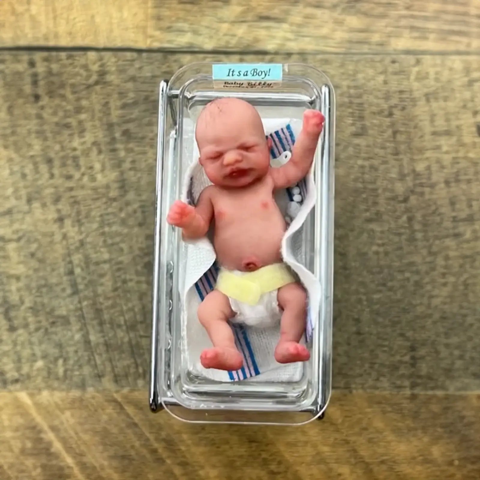 Reborn Cute Newborn 3 Inches Mini Flexible Solid Platinum Liquid Full Silicone Reborn Doll Baby Girl