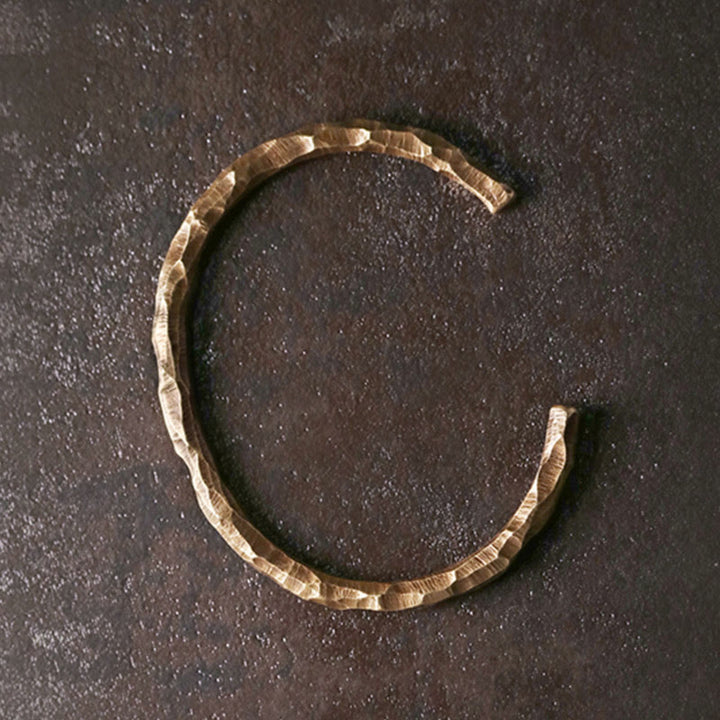 BWOOOH Tibetan Bump Texture Copper Luck Cuff Bracelet Bangle  -  Copper Tibetan bracelet for spiritual healing and mindful l...