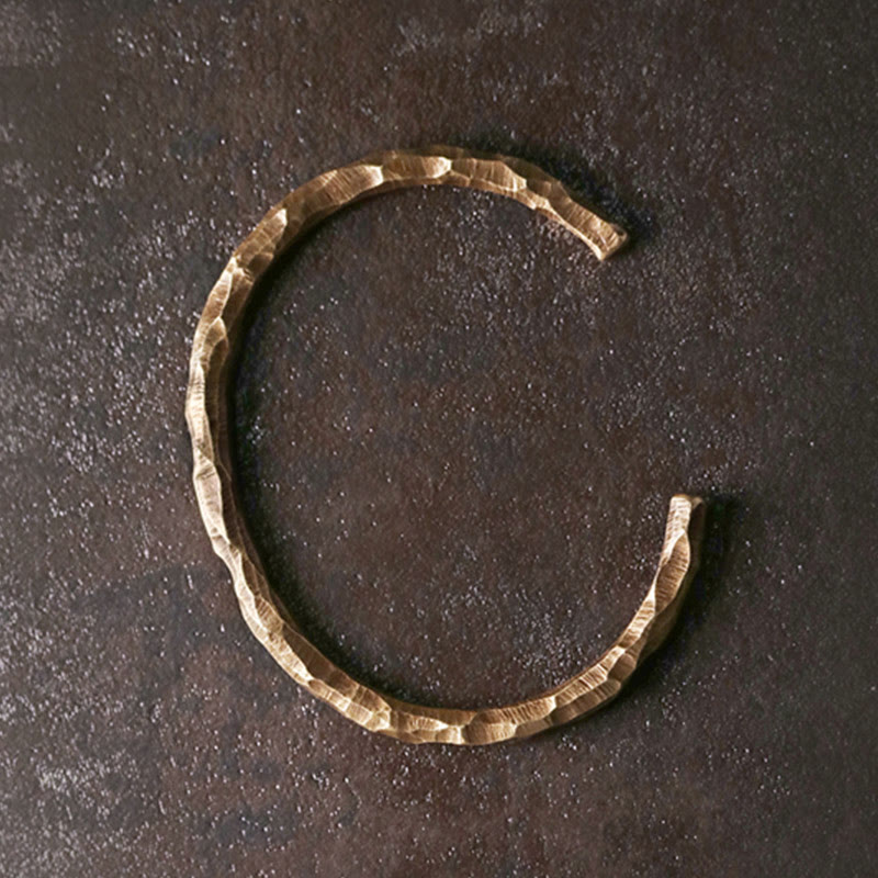 BWOOOH Tibetan Bump Texture Copper Luck Cuff Bracelet Bangle  -  Copper Tibetan bracelet for spiritual healing and mindful l...
