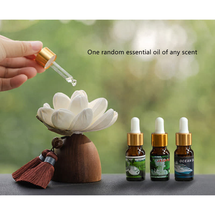 Black Peach Wood Buddha Flower Calm Cure Decorations