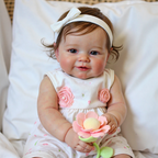 [New] 20" Reborn Toddler Realistic Baby Doll Girl Lakin with Brown Hair Special Gifts For Chirdren