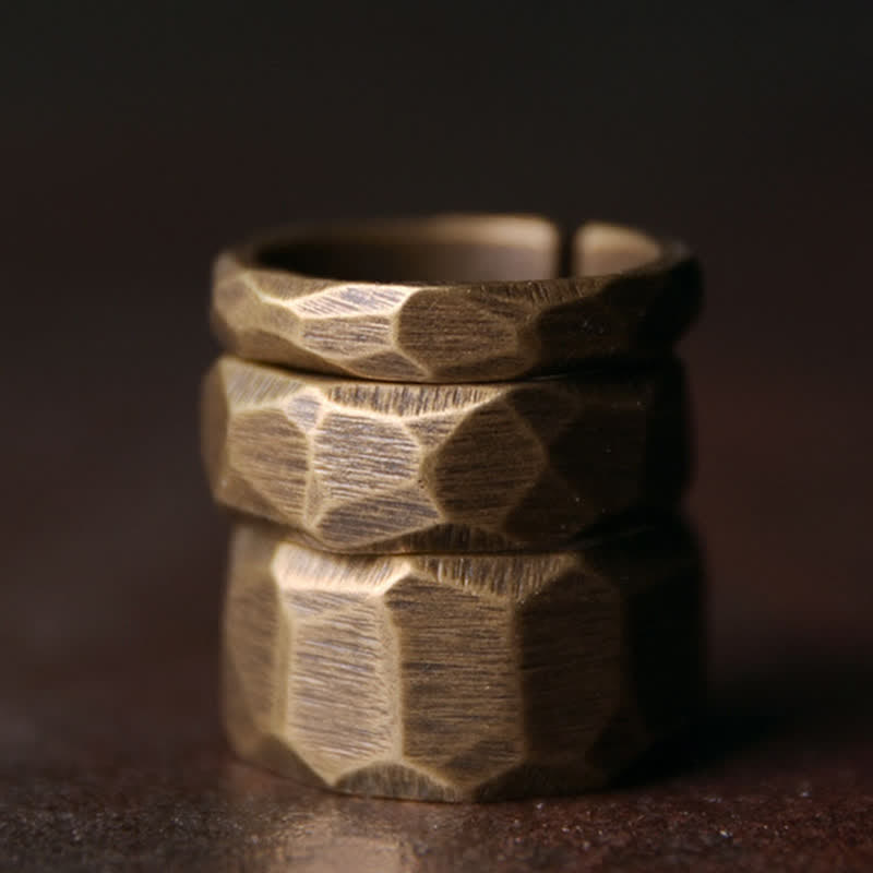 BWOOOH Tibetan Simple Design Copper Wealth Ring
