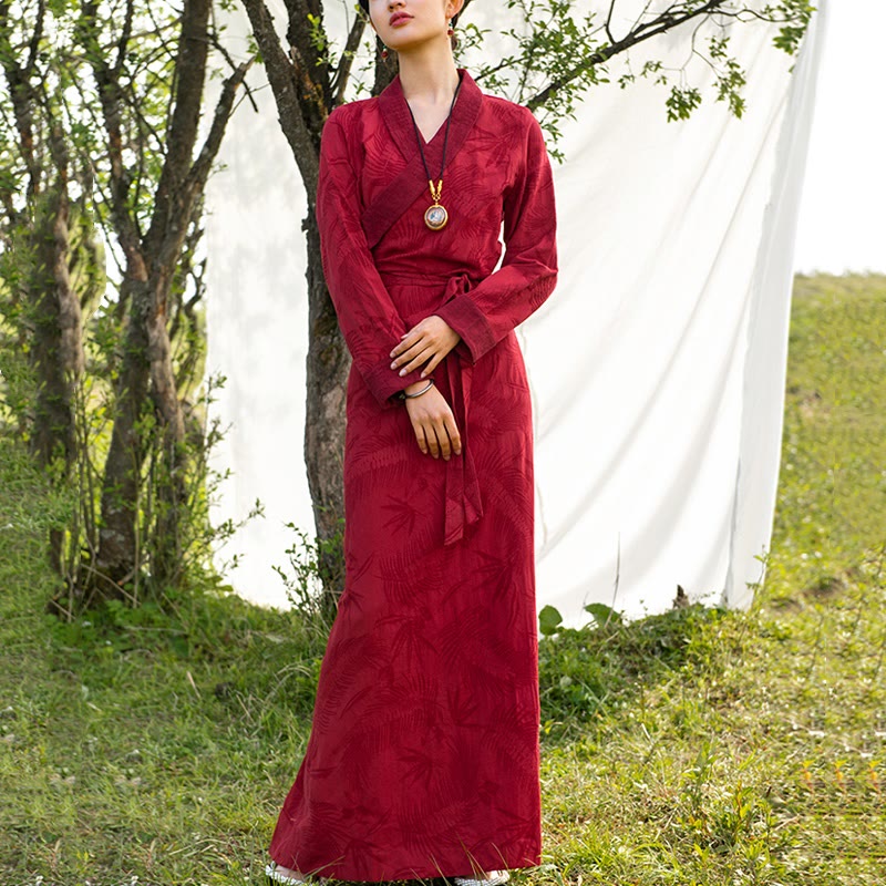 BWOOOH Tibetan Dress Clothing Lhasa Long Wrap Dress Maxi 