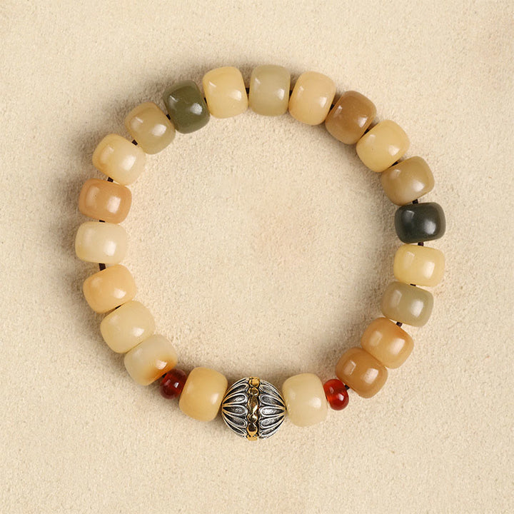 BWOOOH Natural Bodhi Seed The Lord of the Corpse Forest Om Mani Padme Hum Wisdom Bracelet