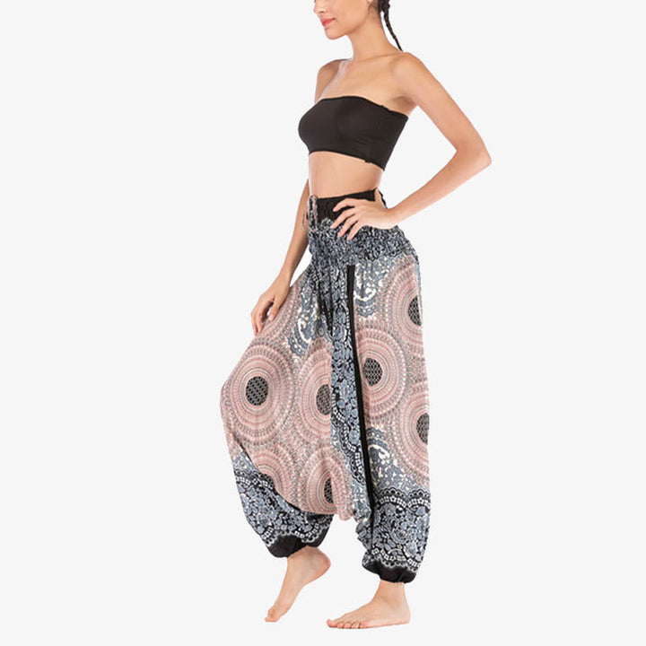 BWOOOH printed harem pants - Two Style Wear Round Geometric Pattern L
