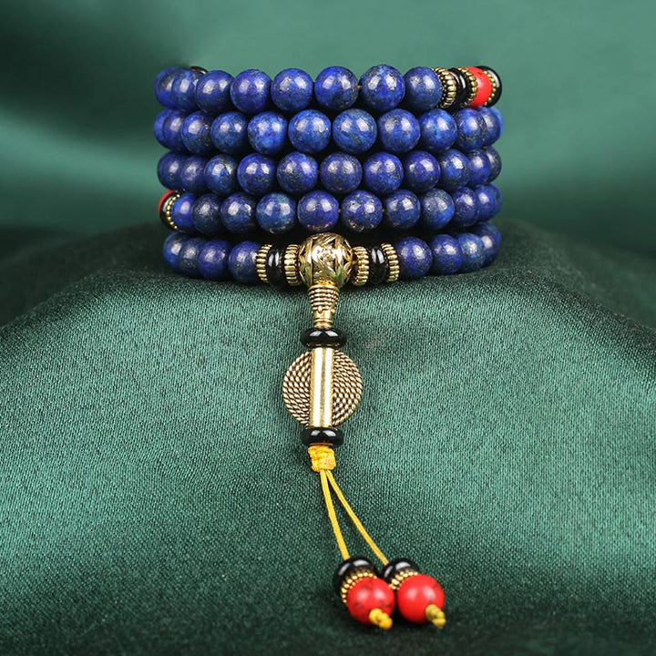 BWOOOH Tibetan Mala Lapis Lazuli Lazurite Positive Bracelet