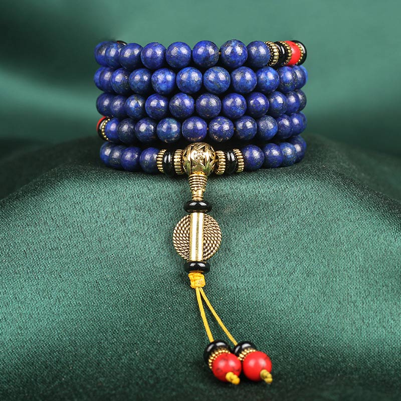 BWOOOH Tibetan Mala Lapis Lazuli Lazurite Positive Bracelet