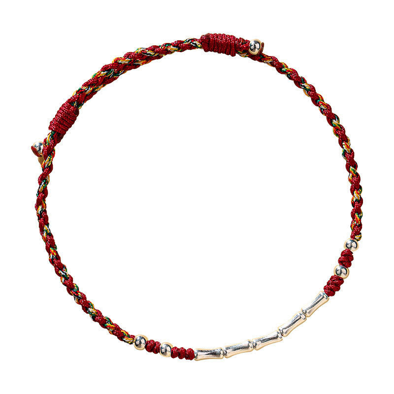 BWOOOH Tibet Handmade Multicolored Bamboo Protection Braided String Bracelet