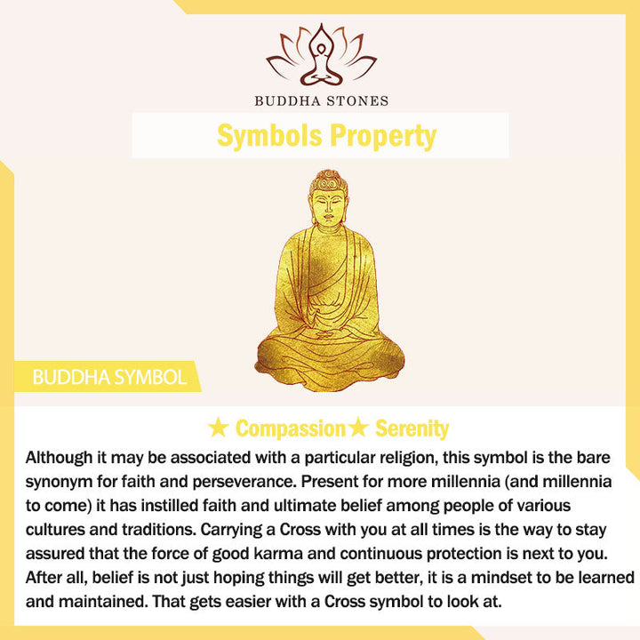 BWOOOH Tibetan Buddha Liuli Crystal Serenity Necklace Pendant