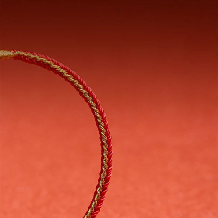 BWOOOH Handmade Chinese Zodiac Rabbit Rooster Rat Horse Dragon Protection Braid String Bracelet