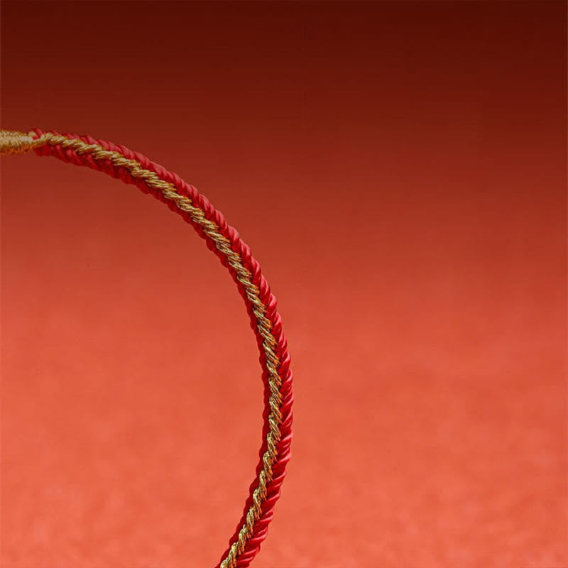 BWOOOH Handmade Chinese Zodiac Rabbit Rooster Rat Horse Dragon Protection Braid String Bracelet