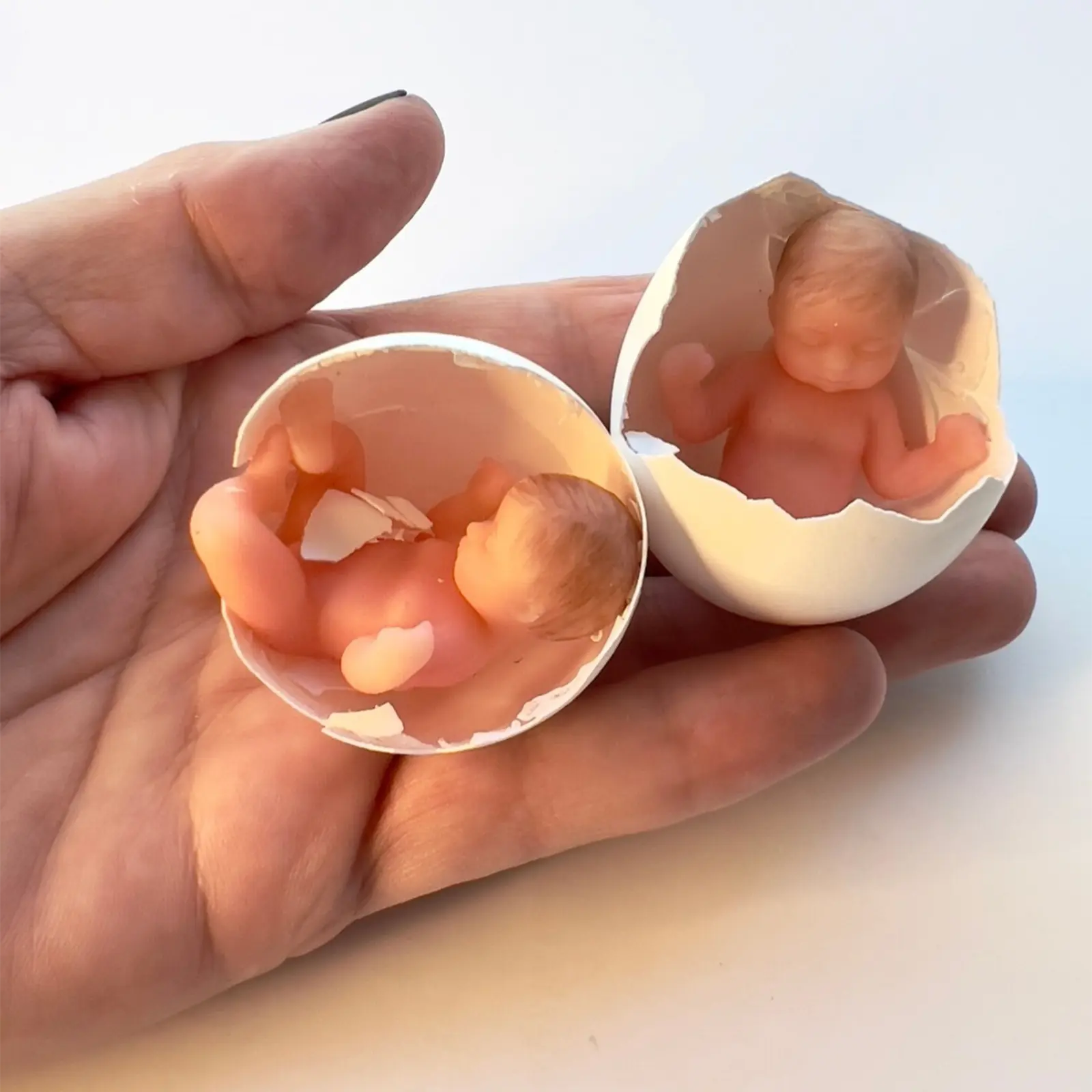 3 Inches Mini Clement Full Body Silicone Bendable Reborn Baby Girl Doll