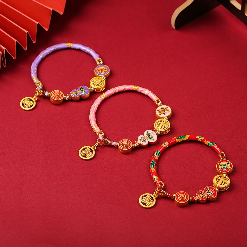 BWOOOH Tibetan Gourd Fortune Happiness Lion Wealth Luck Bracelet