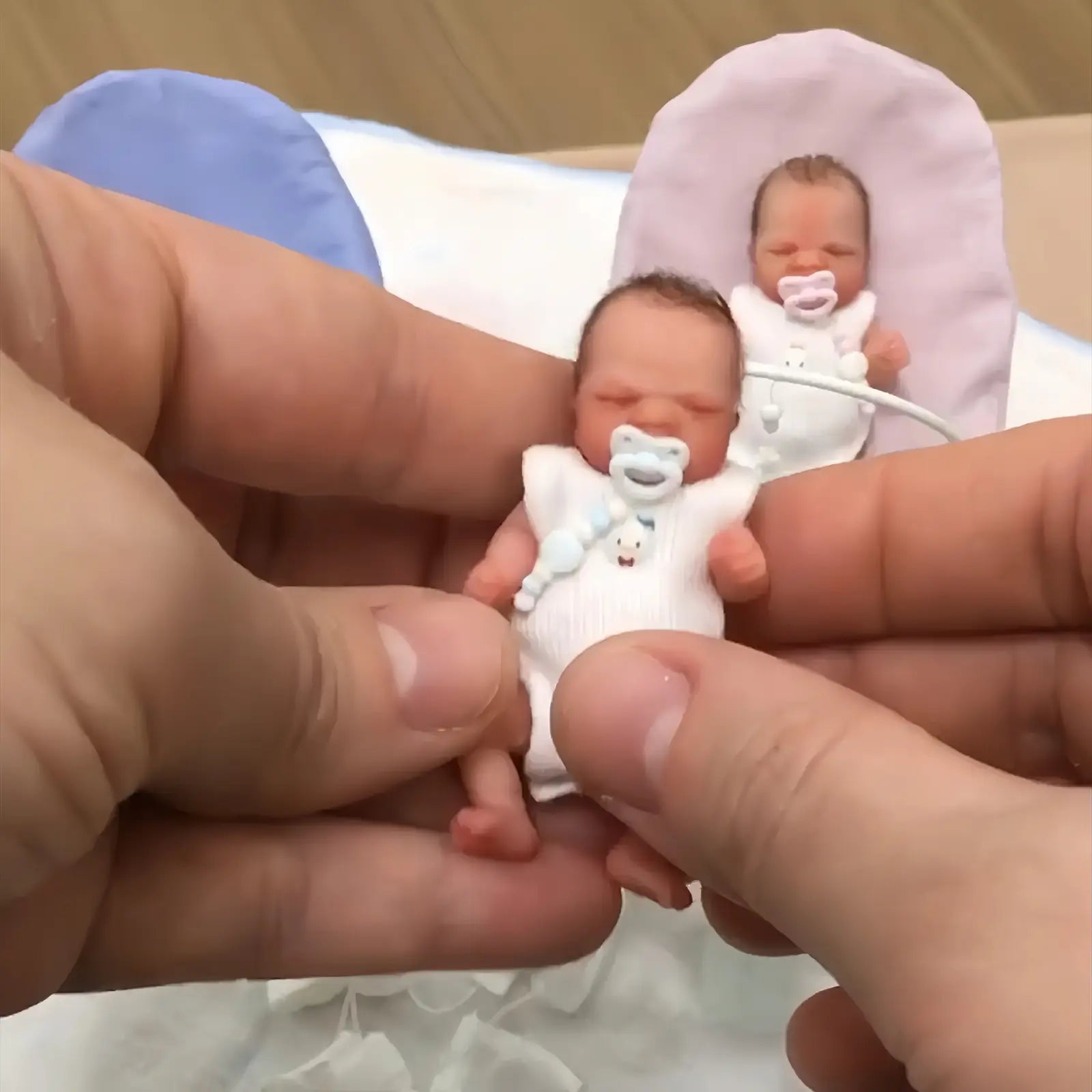 3 Inches Mini Flexible Full Body Platinum Silicone Baby Bendable Reborn Doll Girl