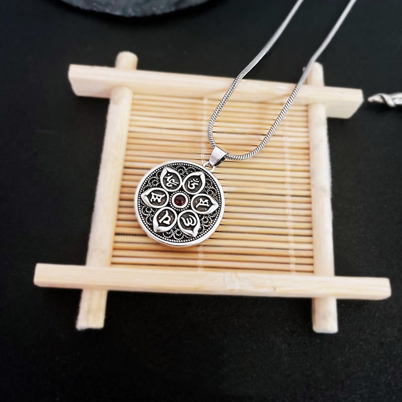 BWOOOH Tibetan Om Mani Padme Hum Purity Necklace Pendant