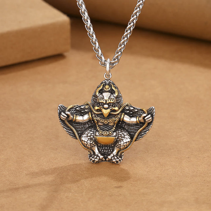 BWOOOH Tibet Garuda bird copper protection necklace pendant