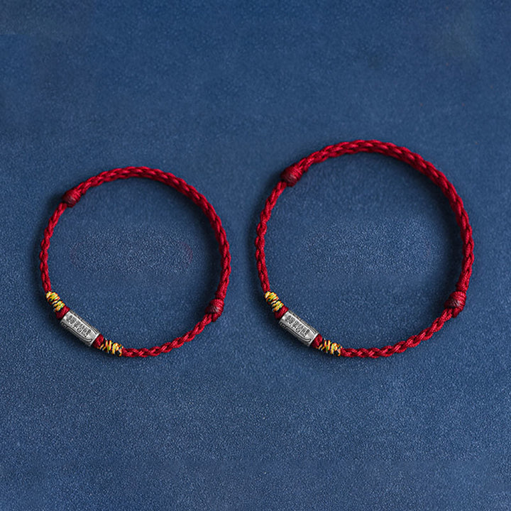 BWOOOH Handcrafted 925 Sterling Silver Everything Goes Well Design Protection Strength Bracelet Anklet