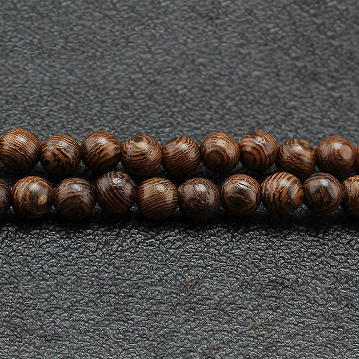 BWOOOH Wenge Wood Turquoise Stone Protection Calm Necklace Pendant