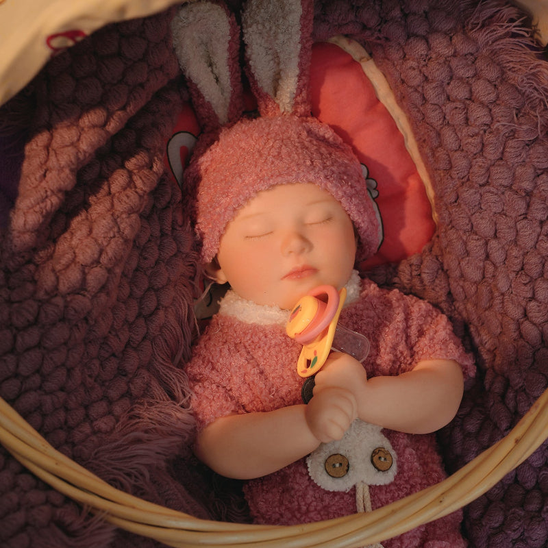 16" Full Silicone Newborn—Sophia, 1.78KG Realistic Weighted Baby Doll with Pink Outfit, Lifelike Reborn Toddler Doll for Collectors & Kids