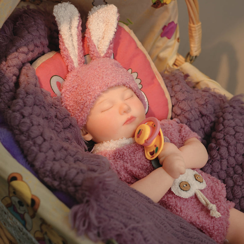 16" Full Silicone Newborn—Sophia, 1.78KG Realistic Weighted Baby Doll with Pink Outfit, Lifelike Reborn Toddler Doll for Collectors & Kids