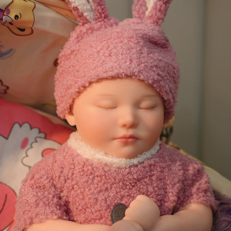 16" Full Silicone Newborn—Sophia, 1.78KG Realistic Weighted Baby Doll with Pink Outfit, Lifelike Reborn Toddler Doll for Collectors & Kids