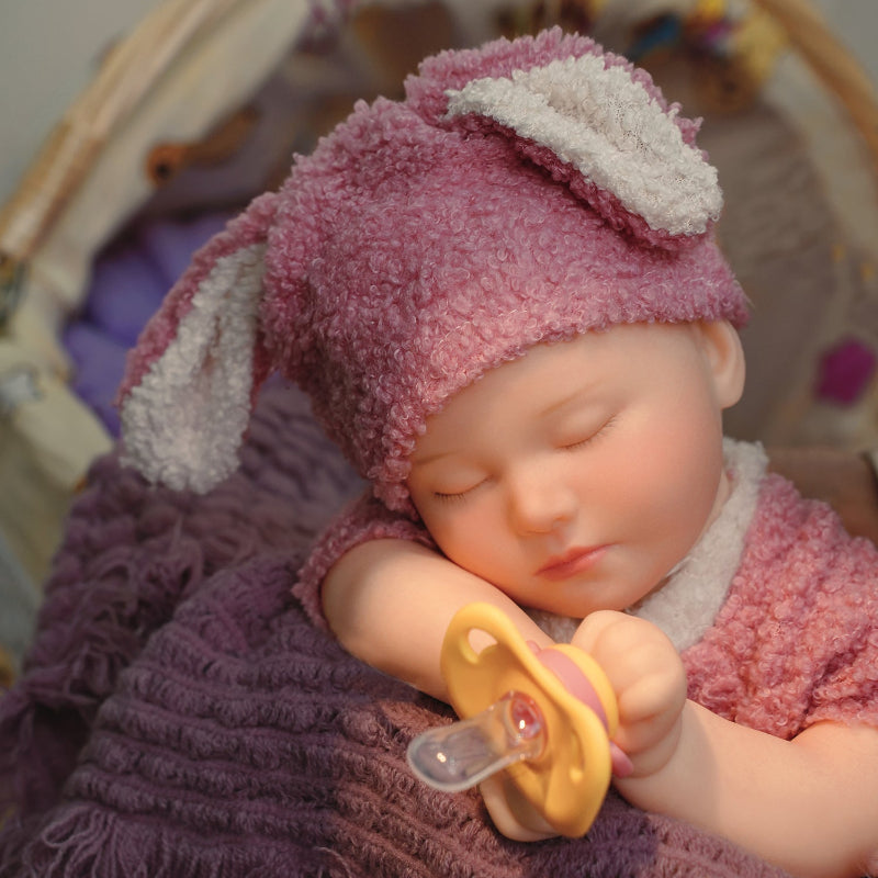 16" Full Silicone Newborn—Sophia, 1.78KG Realistic Weighted Baby Doll with Pink Outfit, Lifelike Reborn Toddler Doll for Collectors & Kids