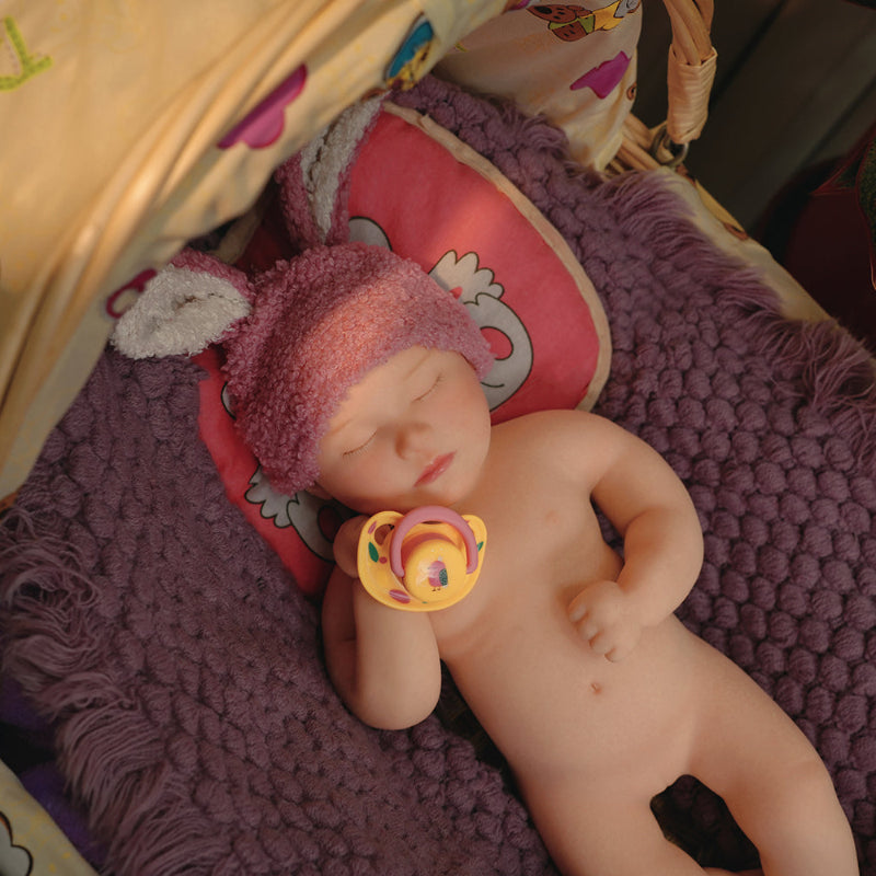 16" Full Silicone Newborn—Sophia, 1.78KG Realistic Weighted Baby Doll with Pink Outfit, Lifelike Reborn Toddler Doll for Collectors & Kids