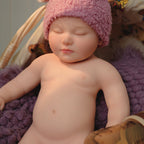 16" Full Silicone Newborn—Sophia, 1.78KG Realistic Weighted Baby Doll with Pink Outfit, Lifelike Reborn Toddler Doll for Collectors & Kids