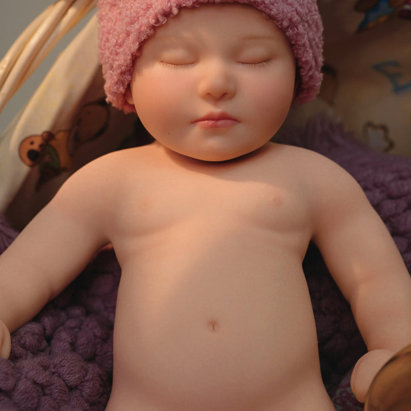 16" Full Silicone Newborn—Sophia, 1.78KG Realistic Weighted Baby Doll with Pink Outfit, Lifelike Reborn Toddler Doll for Collectors & Kids