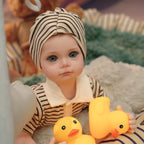 16in Full Silicone Reborn Baby Doll "Shadow" - Realistic Toddler with Dark Gray Outfit, 1.65kg Weighted Body for Lifelike Presence