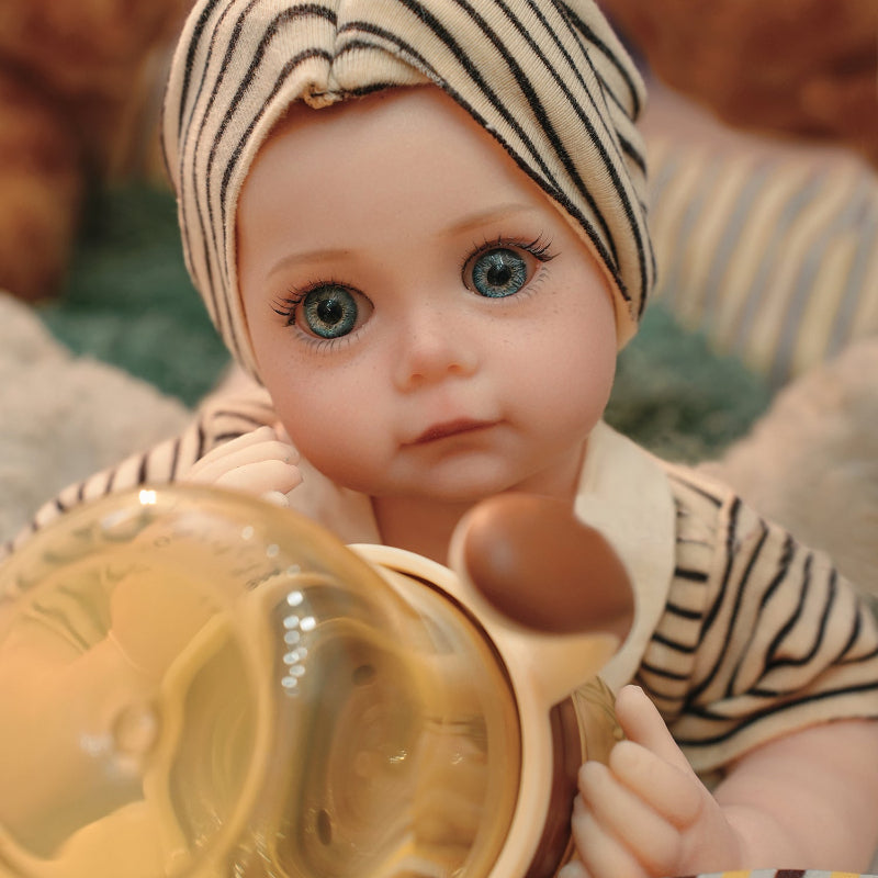 16in Full Silicone Reborn Baby Doll "Shadow" - Realistic Toddler with Dark Gray Outfit, 1.65kg Weighted Body for Lifelike Presence