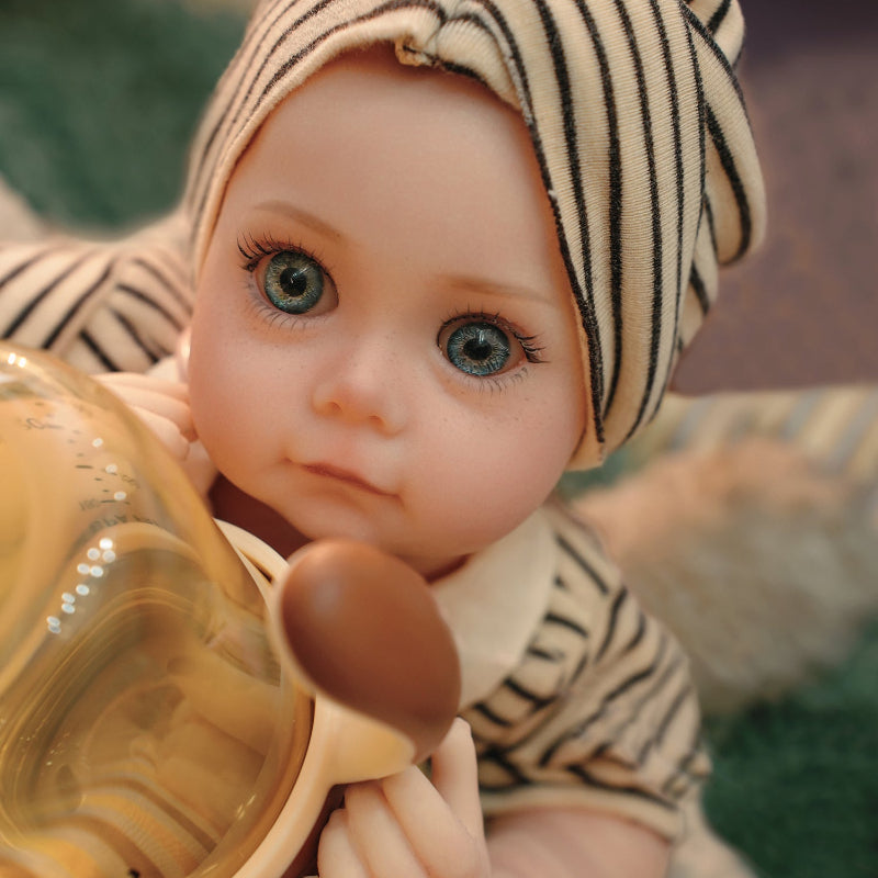 16in Full Silicone Reborn Baby Doll "Shadow" - Realistic Toddler with Dark Gray Outfit, 1.65kg Weighted Body for Lifelike Presence