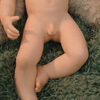 16in Full Silicone Reborn Baby Doll "Shadow" - Realistic Toddler with Dark Gray Outfit, 1.65kg Weighted Body for Lifelike Presence