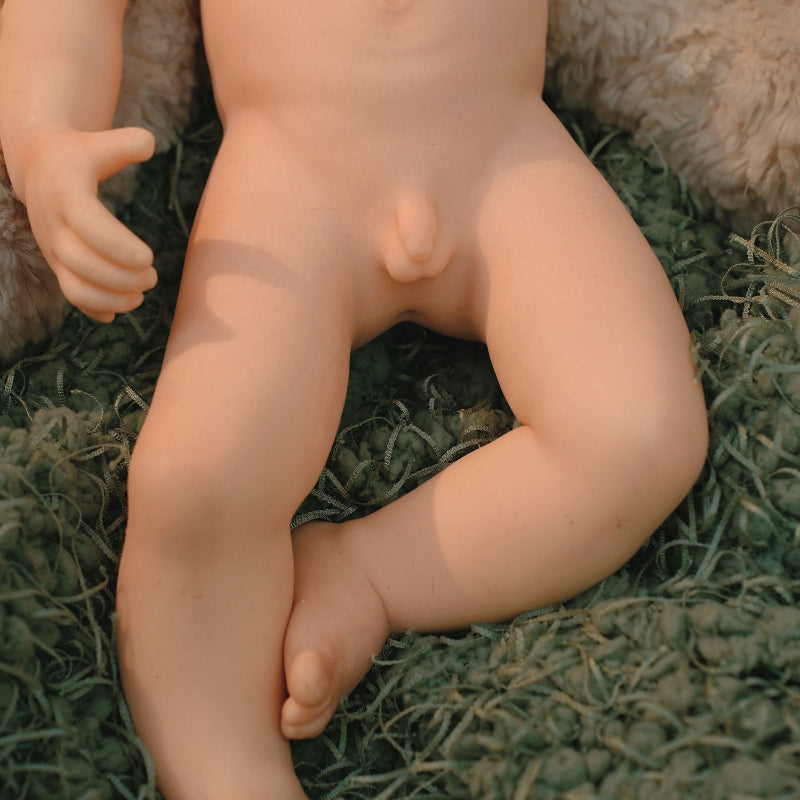 16in Full Silicone Reborn Baby Doll "Shadow" - Realistic Toddler with Dark Gray Outfit, 1.65kg Weighted Body for Lifelike Presence