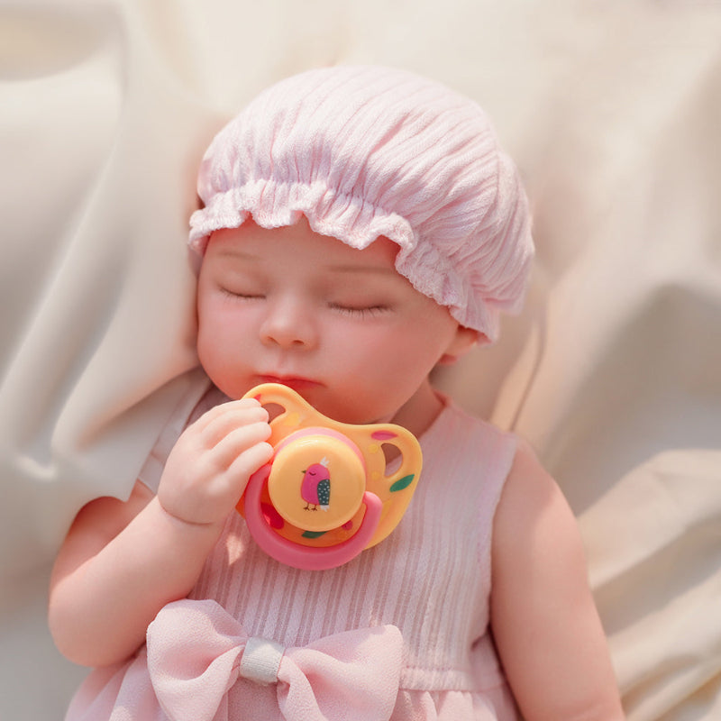16in Full Silicone Reborn Baby Doll "Blossom" - Lifelike Newborn with Pink Outfit, 1.76kg Weighted Body for Realistic Touch