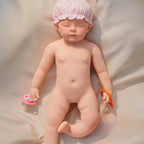 16in Full Silicone Reborn Baby Doll "Blossom" - Lifelike Newborn with Pink Outfit, 1.76kg Weighted Body for Realistic Touch