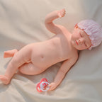 16in Full Silicone Reborn Baby Doll "Blossom" - Lifelike Newborn with Pink Outfit, 1.76kg Weighted Body for Realistic Touch
