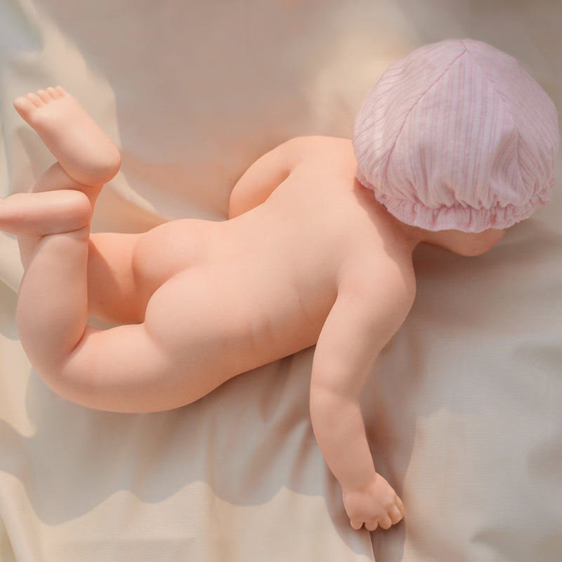 16in Full Silicone Reborn Baby Doll "Blossom" - Lifelike Newborn with Pink Outfit, 1.76kg Weighted Body for Realistic Touch
